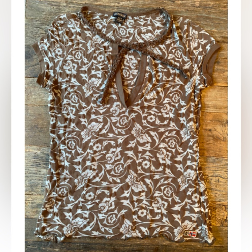 Napapijri shirt, sheer material, size L